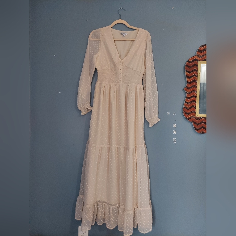Brand New, White maxi dress, Patrons of Peace, Size S